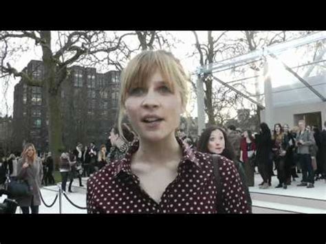 Clémence Poésy Interview at the Burberry Show 